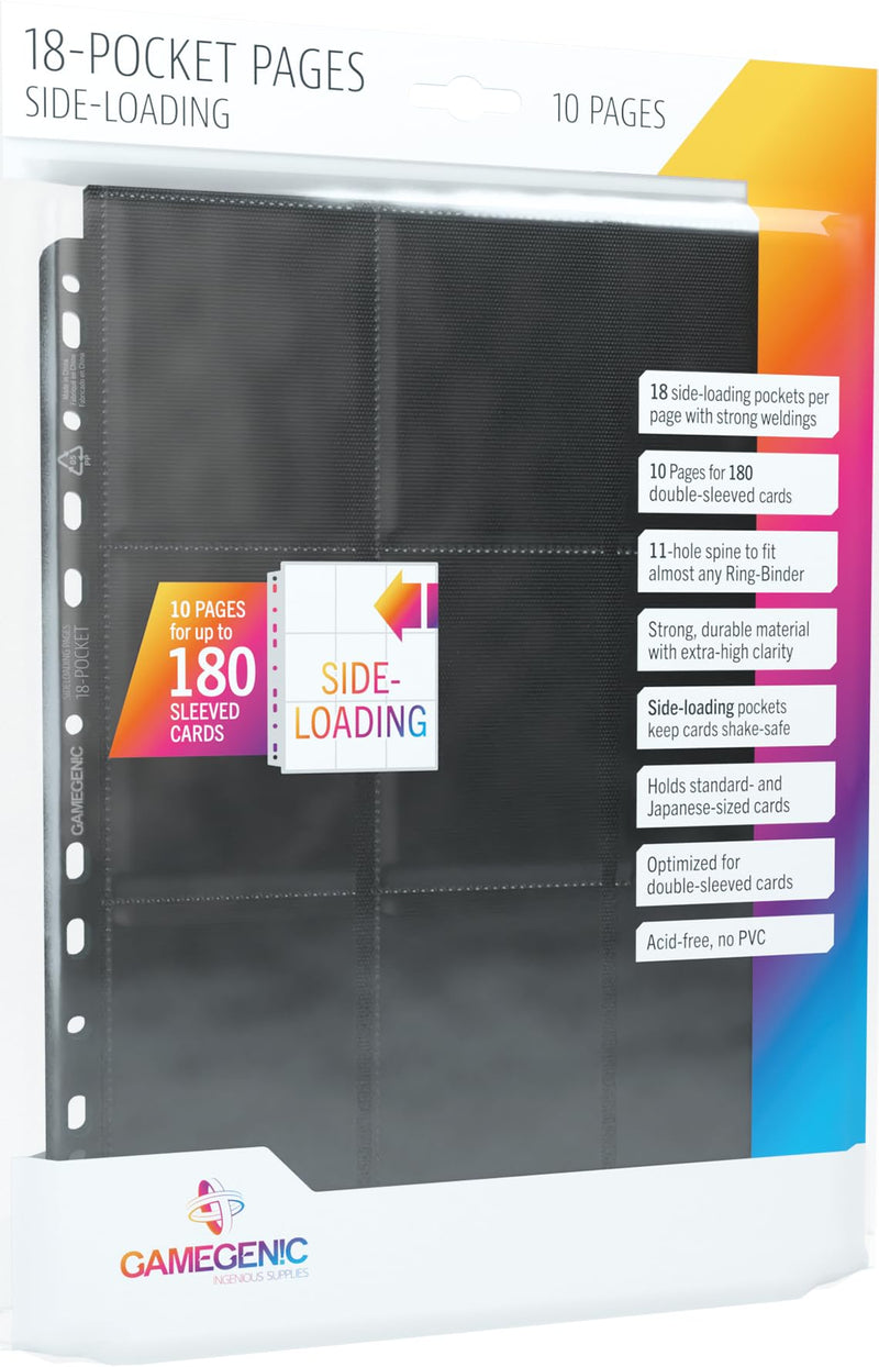 Gamegenic - Sideloading 18-Pocket Pages (Pack of 10)