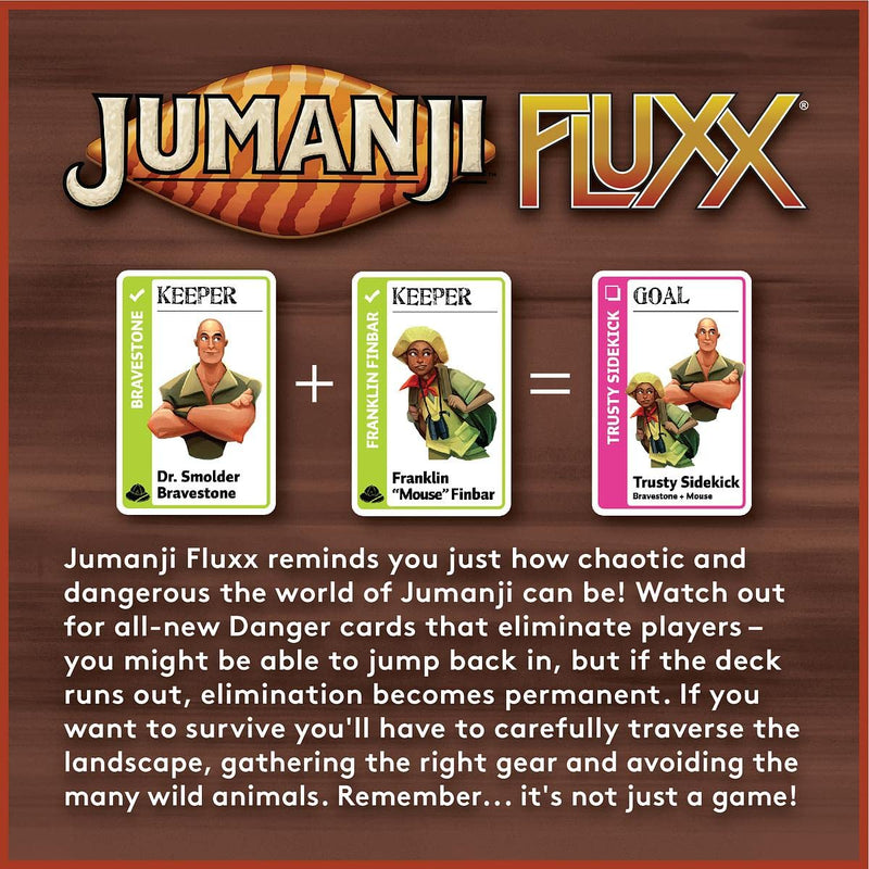 Looney Labs Jumanji Fluxx Card Game - Experience The Chaos of The Jumanji Jungle