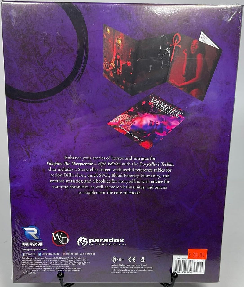 Renegade Game Studios Vampire: The Masquerade 5th Edition Roleplaying Game Storyteller Screen and Toolkit