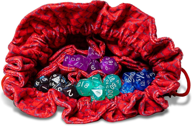 Metallic Dice Games FanRoll Dragon StormTM Velvet Compartment Dice Bag: Dragon Scales