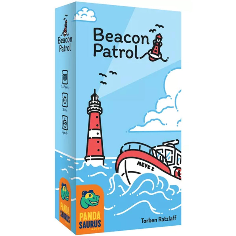 Beacon Patrol Board Game | Nautical Tile Placement Strategy Game | Cooperative Game | Fun Family Game for Kids and Adults | Ages 8+ | 1-4 Players | Avg. Playtime 30 Minutes | Made by Pandasaurus Games