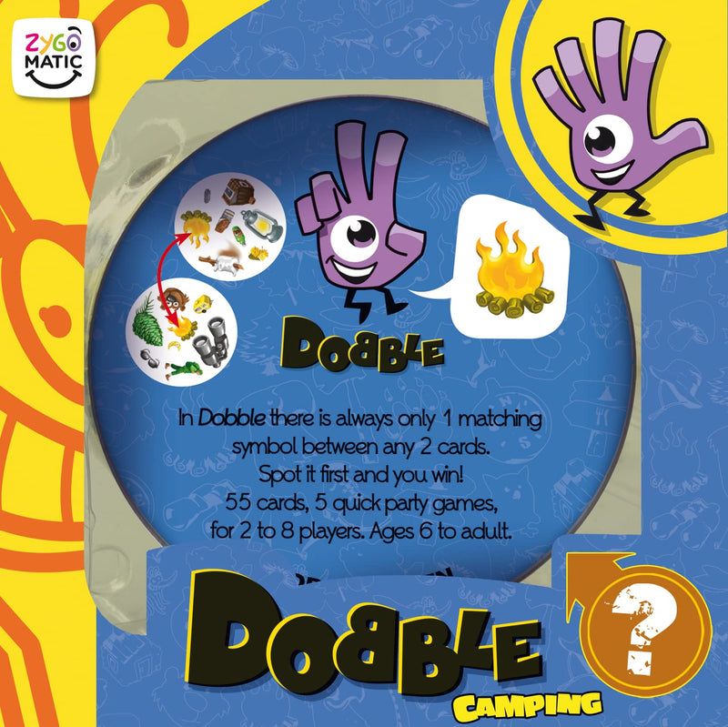 Asmodee | Dobble Camping | Card Game | Ages 6+ | 2-8 Players | 15 Minutes Playing Time