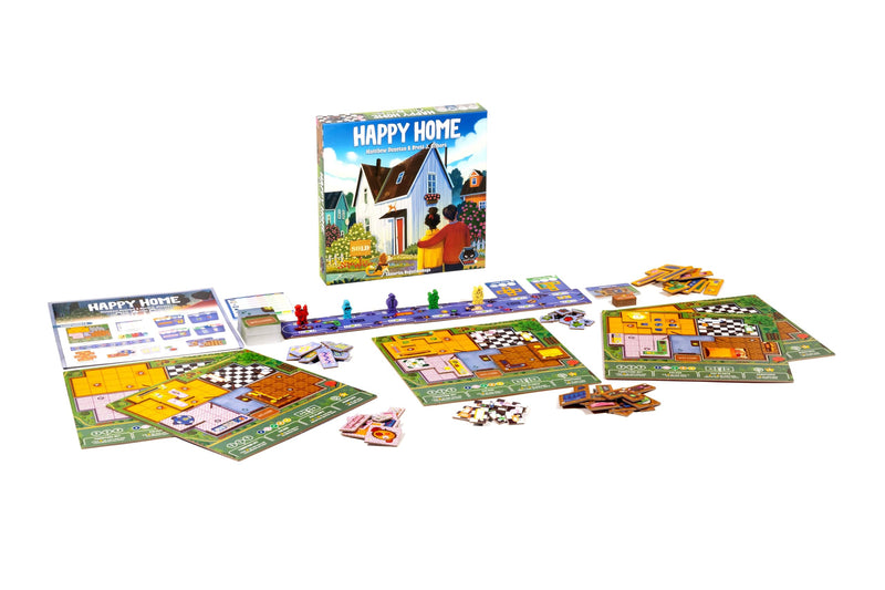 Happy Home by Alley Cat Games, Strategy Board Game, for 2 to 4 Players and Ages 14+