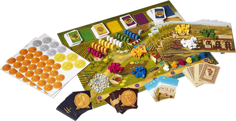 Stonemaier Games: Viticulture Essential Edition (Base Game) | Create The Most Prosperous Tuscan Vineyard | Wine Themed Strategy Board Game for Adults and Family | 1-6 Players, 90 Mins, Ages 14+