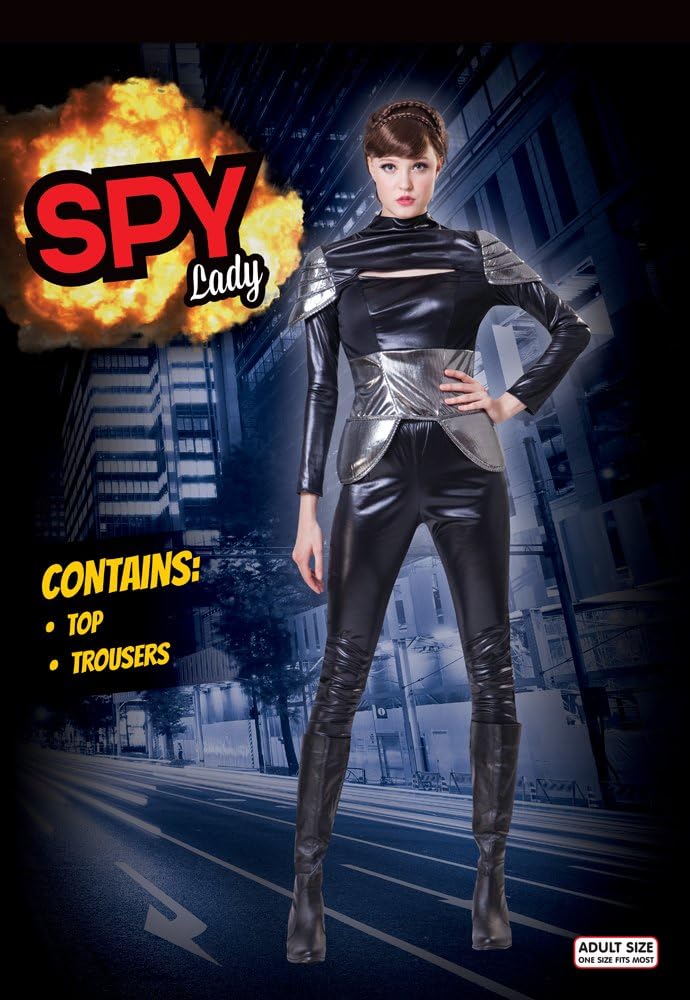 Spy Lady Costume Ladies Black Widow