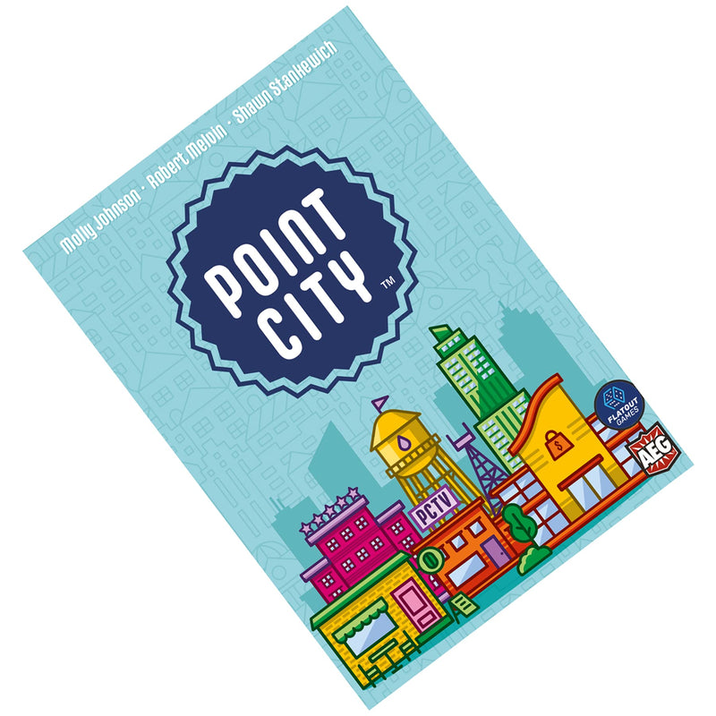 AEG & FlatOut Games | Point City - A City Building Card Game for The Whole Family | Easy to Learn | Quick to Play | Ages 10+ | 1-4 Players