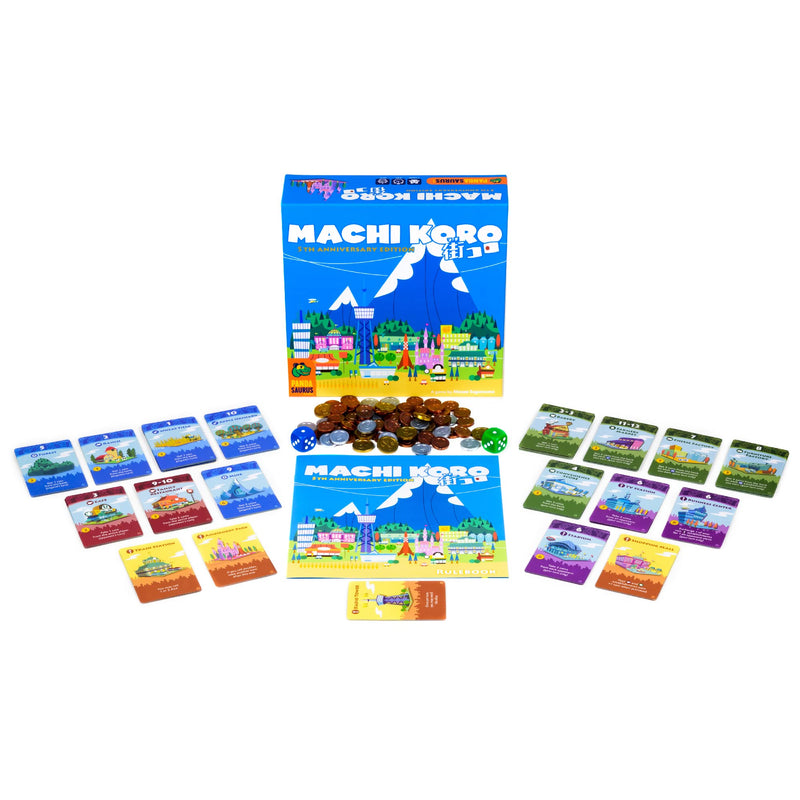 Pandasaurus Games Machi Koro - Family-Friendly Board Games - Adult Games for Game Night - Card Games for Adults, Teens & Kids (2-4 Players)