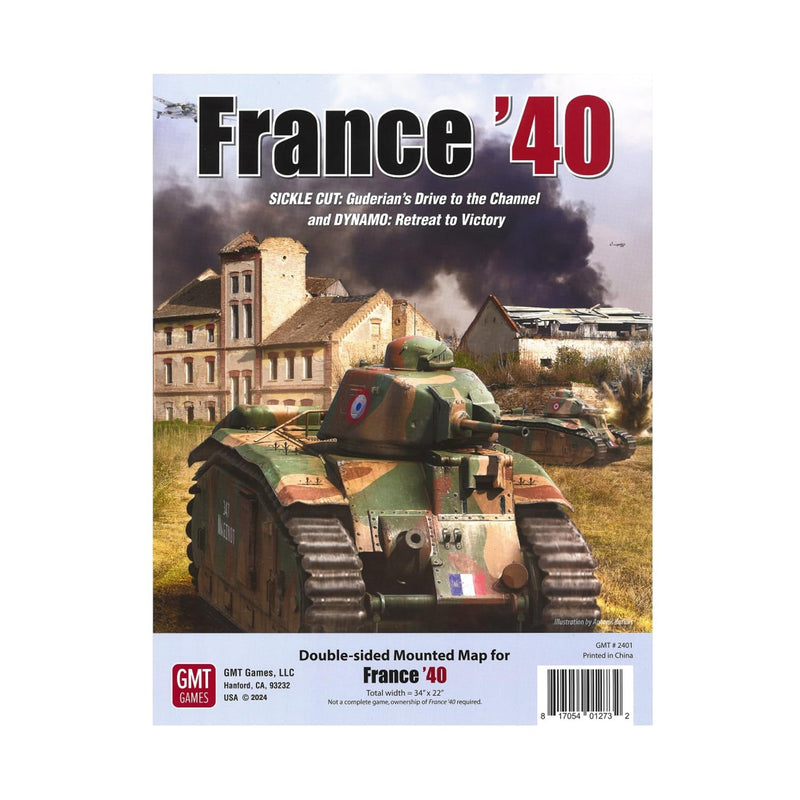 GMT France 40 - Mounted Map Board