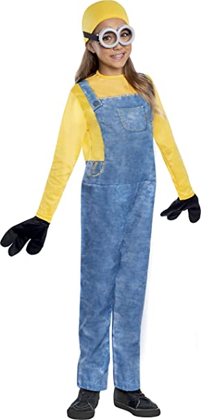 Minion Bob Kids Costume Jumpsuit Gloves Hat Googles
