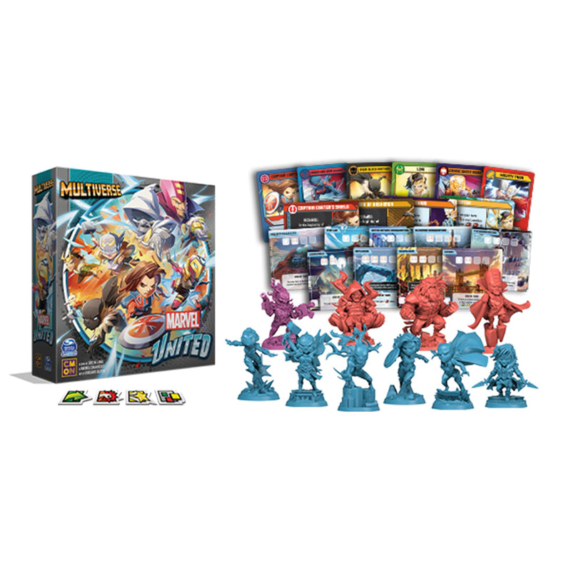 CMON Marvel United: Multiverse Core Box - Standalone Expansion with Highly Detailed Miniatures, Cooperative Superhero Board Game for Kids & Adults, Ages 14+, 1-5 Players, 45 Min Playtime, Made by CMON