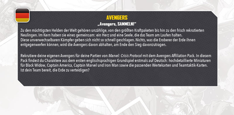 Atomic Mass Games Marvel: Crisis Protocol Avengers Affiliation Pack - Earth&