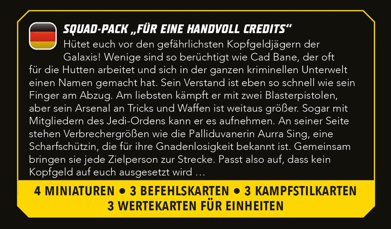 Star Wars Shatterpoint Fistful of Credits SQUAD PACK - Tabletop Miniatures Game, Strategy Game for Kids and Adults, Ages 14+, 2 Players, 90 Minute Playtime, Made by Atomic Mass Games