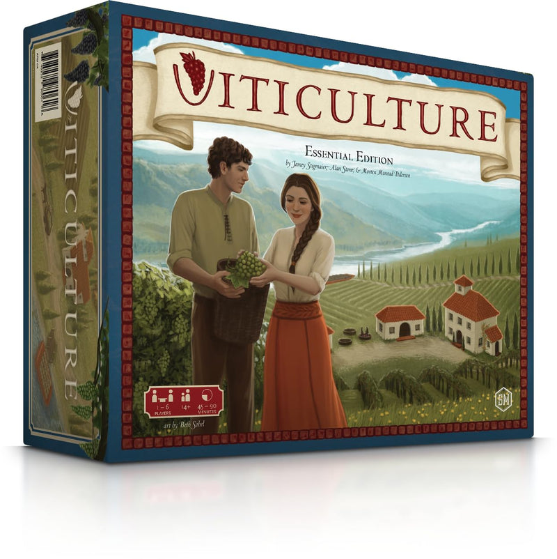 Stonemaier Games: Viticulture Essential Edition (Base Game) | Create The Most Prosperous Tuscan Vineyard | Wine Themed Strategy Board Game for Adults and Family | 1-6 Players, 90 Mins, Ages 14+