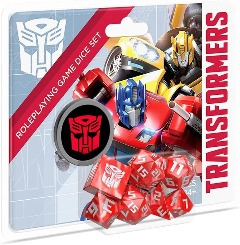 Renegade Game Studios Transformers Roleplaying Gam e Dice Set, Red