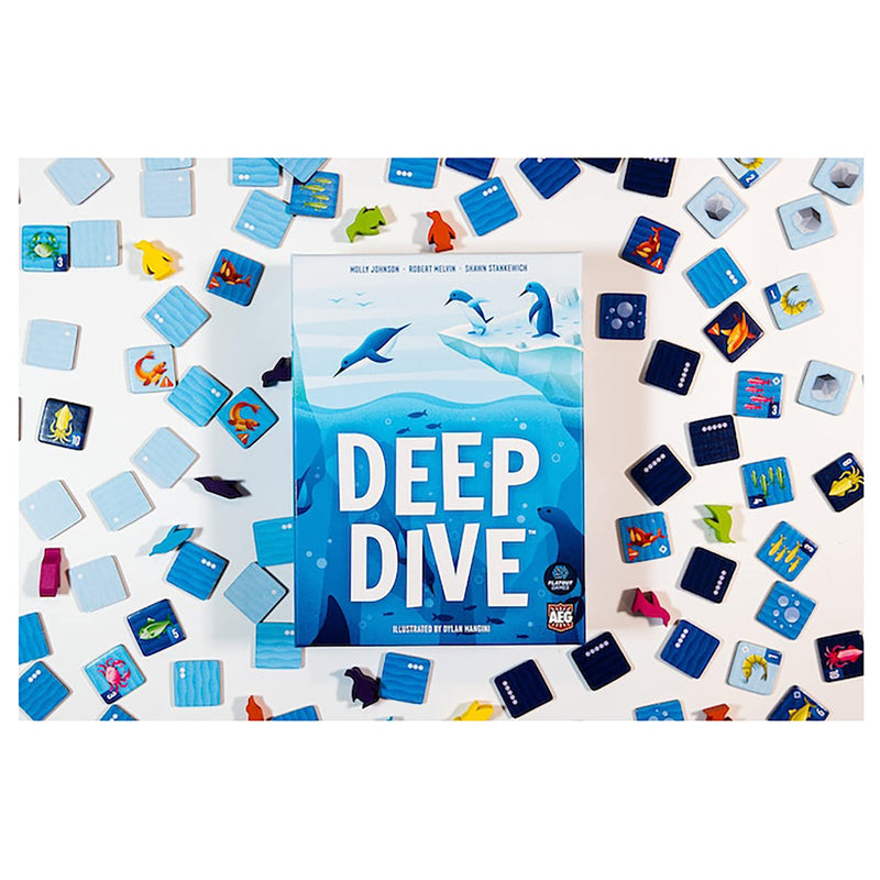 AEG & Flatout Games | Deep Dive - A Push Your Luck Game for the Whole Family | From the Creators of Point Salad | Easy to Learn | Quick to Play | Adorable Penguin Meeples | Ages 10+ | 1-6 Players