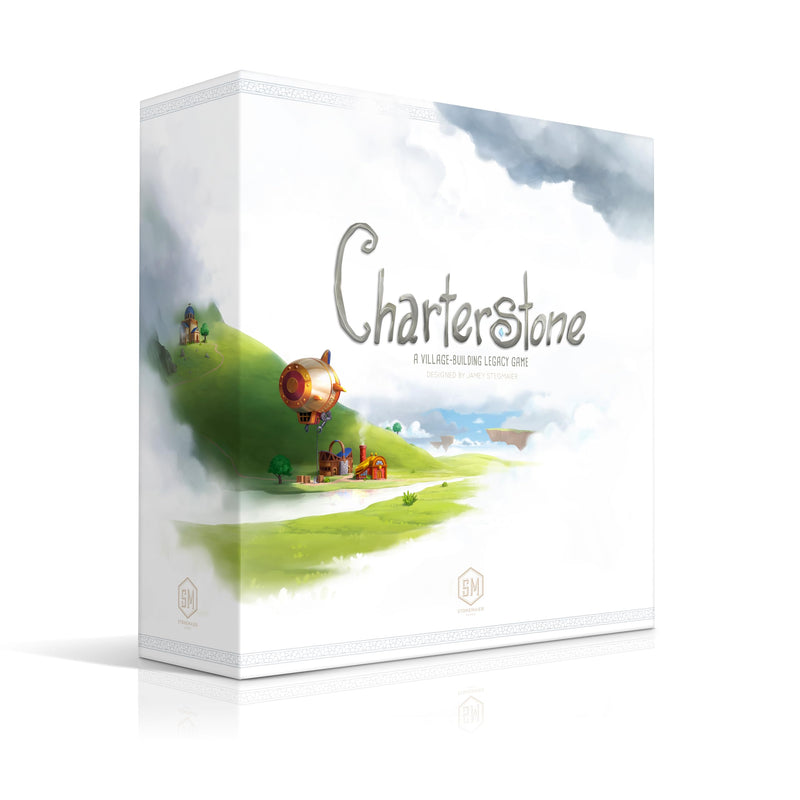 Stonemaier Games: Charterstone | A Competitive Legacy Village-Building Board Game for Adults | Witness Your City Flourish and The Board Change Forever as You Play | 1-6 Players, 75 Mins, Ages 14+