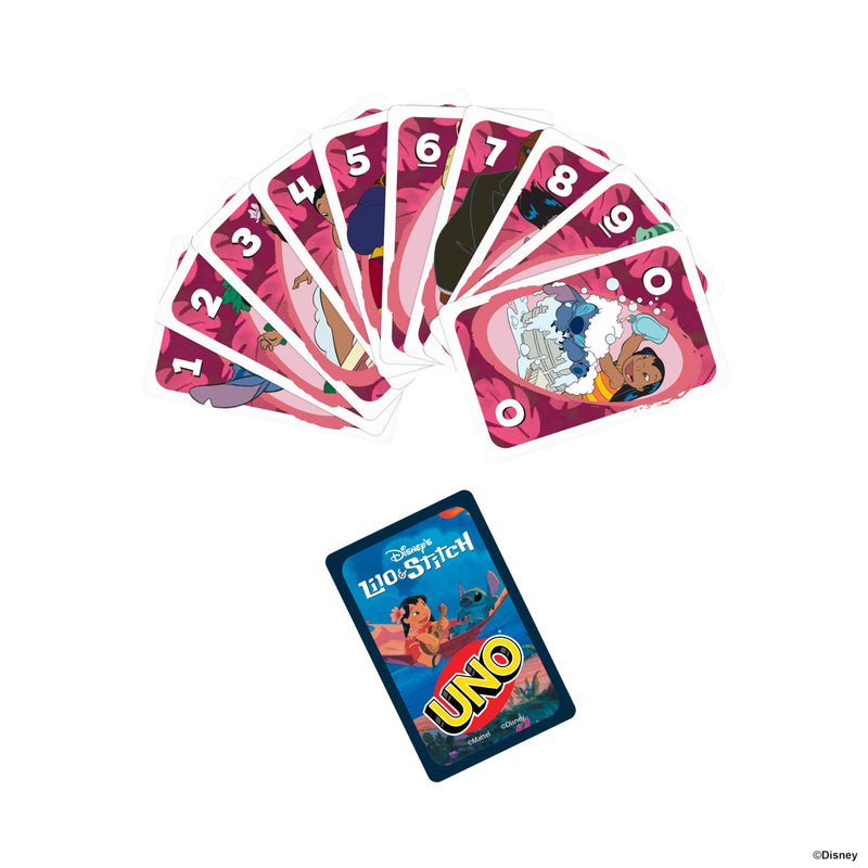 Mattel Games UNO Disney’s Lilo and Stitch Card Game for Kids, Adults & Family with Deck & Special Rule Inspired by The Movie