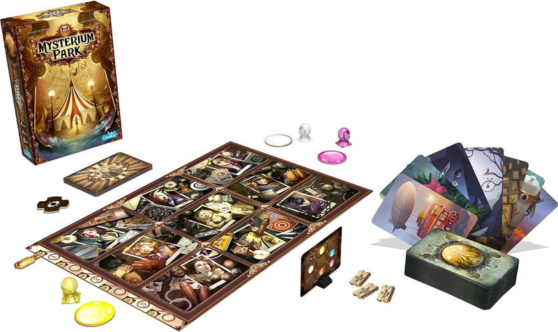 Mysterium Park Board Game - Enigmatic Cooperative Mystery Game with Ghostly Intrigue, Fun for Family Game Night, Ages 10+, 2-7 Players, 30 Minute Playtime, Made by Libellud