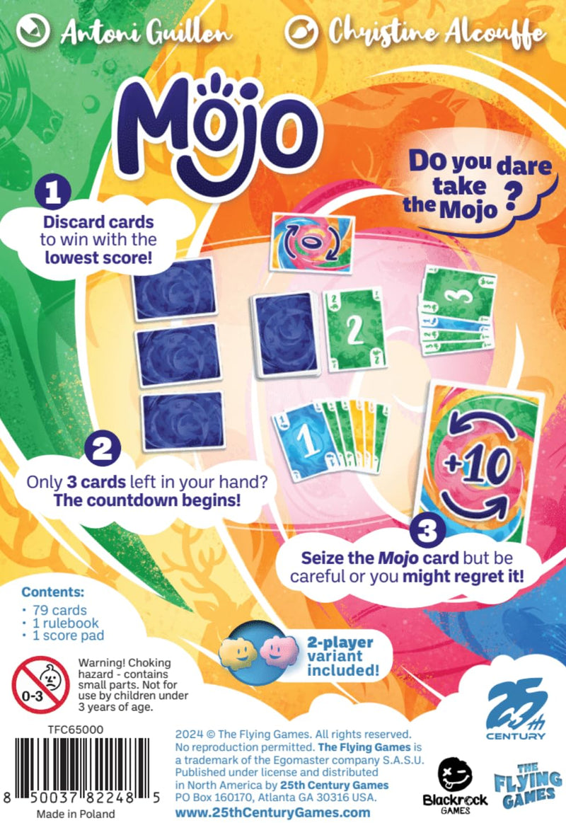 Mojo Card Game for 3 to 8 Players. Discard Your Cards to Have The Lowest Hand - 25th Century Games