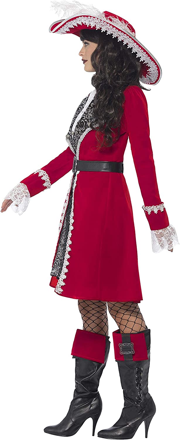 Lady Captain Authentic Deluxe Adult Red Pirate Costume