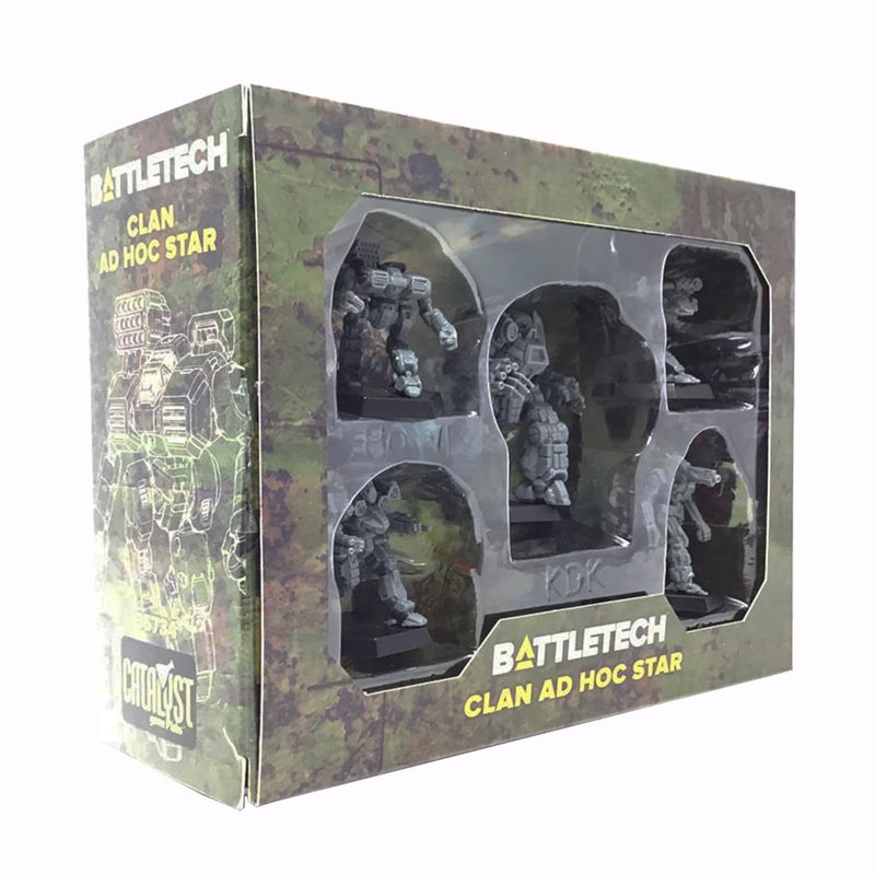 Catalyst Game Labs BattleTech Mini Force Pack: Clan Ad Hoc Star, Grey