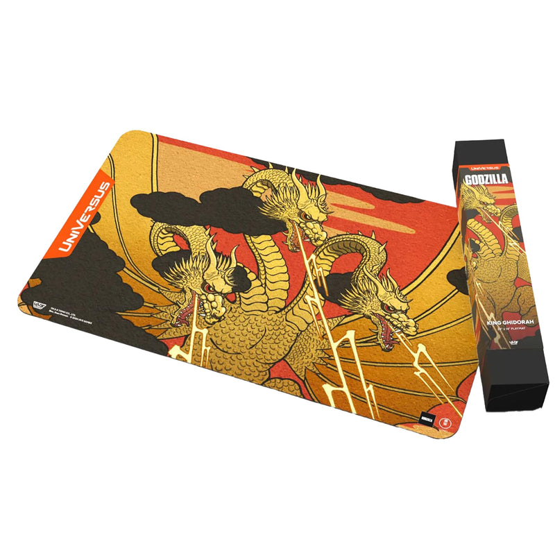 UniVersus Godzilla Challenger Series - King Ghidorah Playmat - 24 x 14 Neoprene Mat, Tabletop Card Game Accessory, UVS Games, Officially Licensed