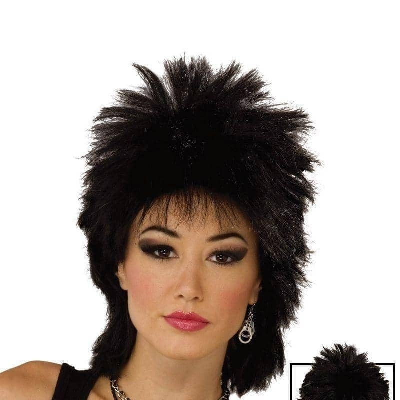 Size Chart 80s Rock Idol Black Wigs Unisex