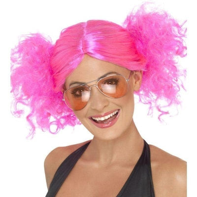 80s Bunches Wig Adult Pink_1 sm-42006