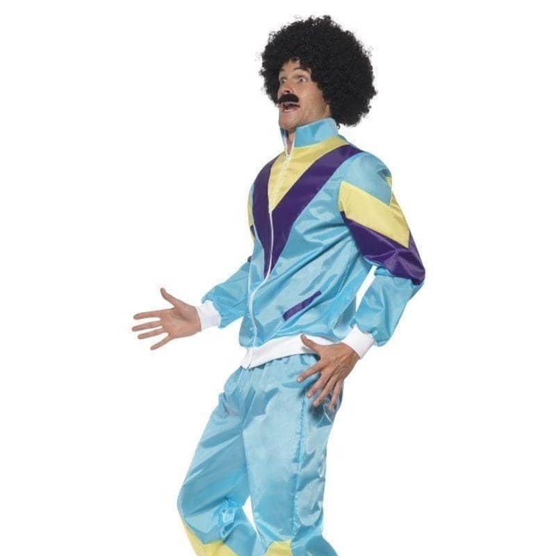 80s Height Of Fashion Shell Suit Costume Adult Blue Yellow_3 sm-39298XL