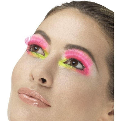 80s Party Eyelashes Adult Neonpink_1 sm-48081