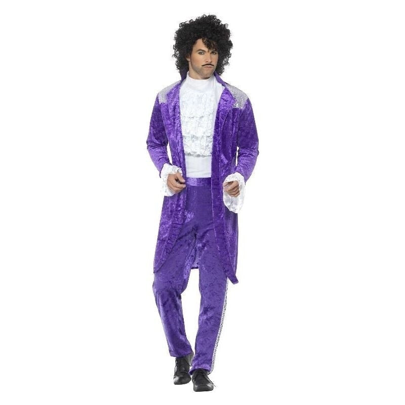 Prince 80s Purple Musician Costume Adult 2 sm-48004xl MAD Fancy Dress