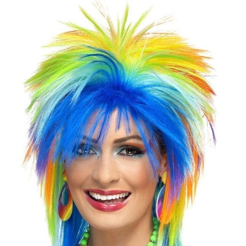80s Rainbow Punk Wig Adult_1 sm-41406
