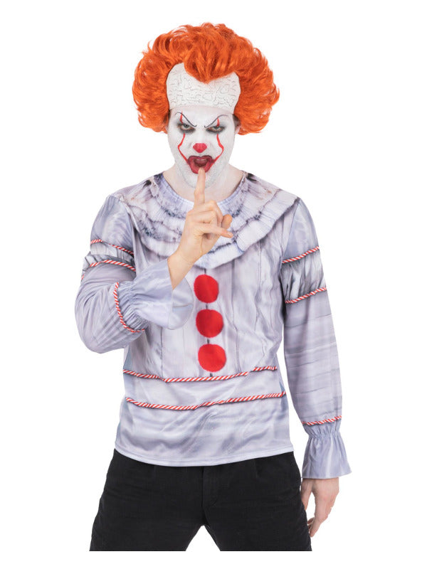IT Movie Pennywise Top Clown Costume 2017 Movie Adult
