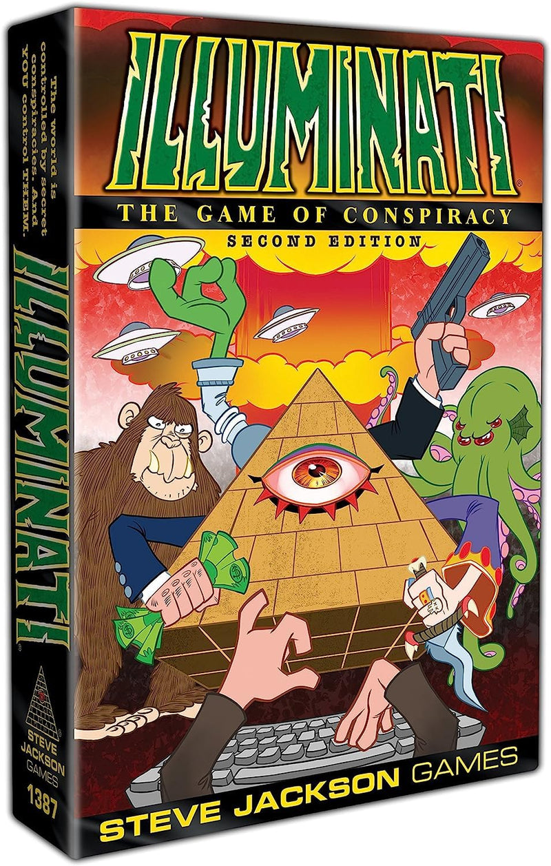 Illuminati Second Edition Game The Game of Conspiracy Family Card Dice Game For Adults and Family Ages 13+ for 2 - 6 Players Average Play Time 60 -120 Minutes From Steve Jackson Games