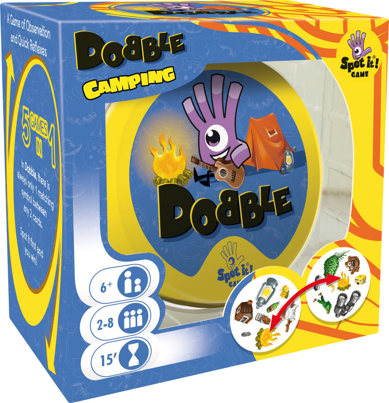 Asmodee | Dobble Camping | Card Game | Ages 6+ | 2-8 Players | 15 Minutes Playing Time