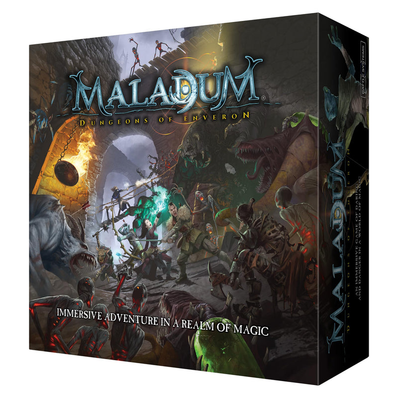 Maladum Dungeons of Enveron Starter Set - Fantasy Dungeon Crawler Game Immersive Terrain Solo, Co-op and Adversarial Play