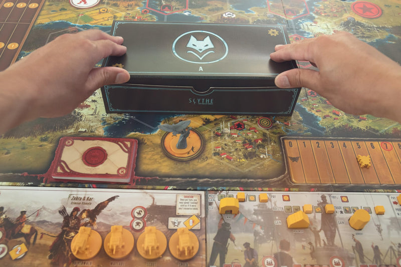 Stonemaier Games: Scythe: The Rise of Fenris | 8 Episode Scythe Campaign | Adds an Additional 11 Modules to Play Through | Add to Scythe (Base Game) | 1-5 Players, 115 Mins, Ages 14+