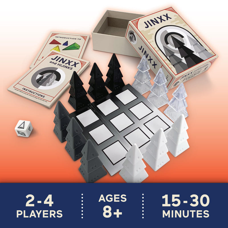 Looney Labs Jinxx Pyramid Board Game - Simple Rules with Stacks of Strategy!, Gray