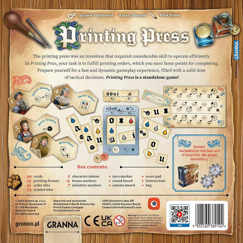 Printing Press by Portal Games - Family Game