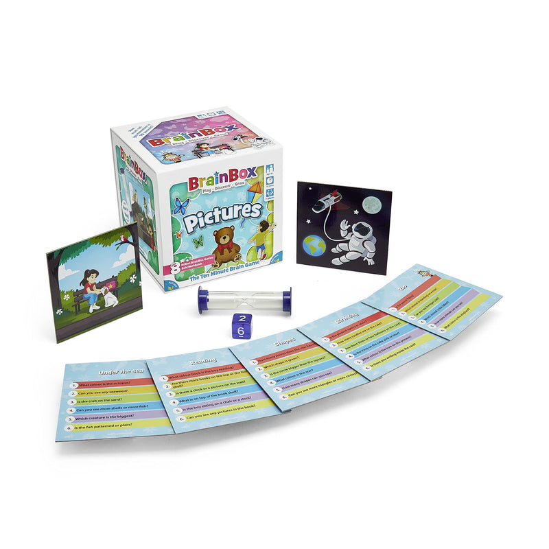 Brainbox Pictures | Fun & Educational Card Game | Ages 4+ | 1+ Players | 10 Minutes Play Time