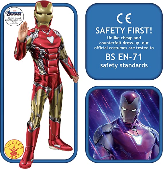 Iron Man Child Costume Avengers Endgame 8 MAD Fancy Dress