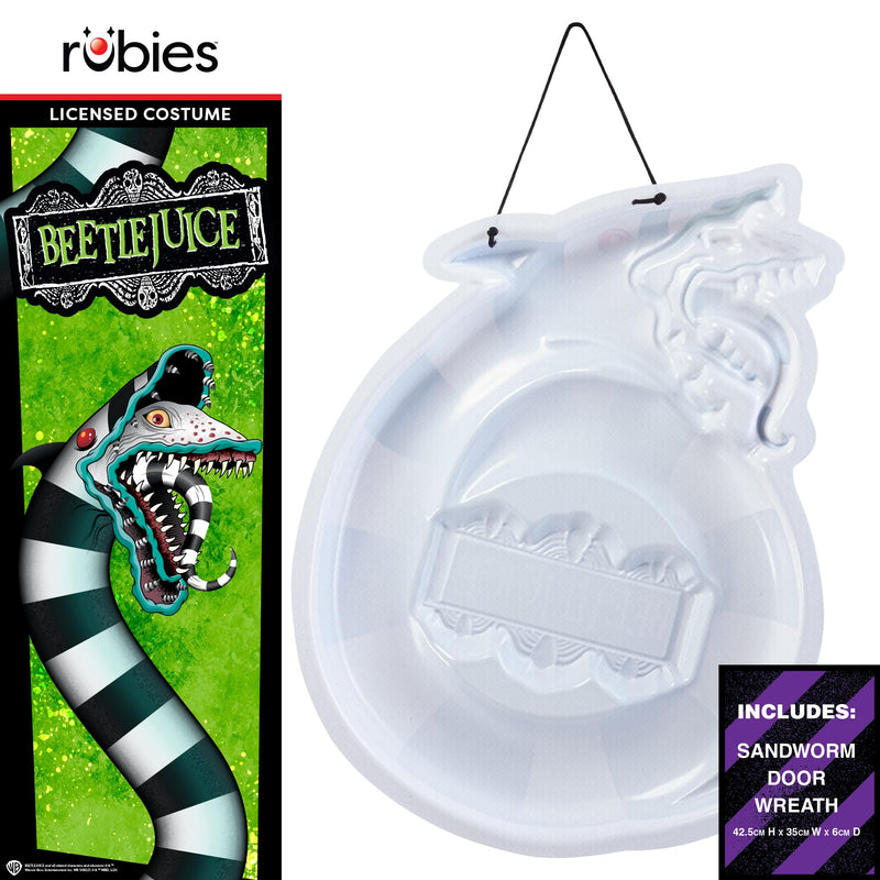 Beetlejuice Sandworm Door Wreath
