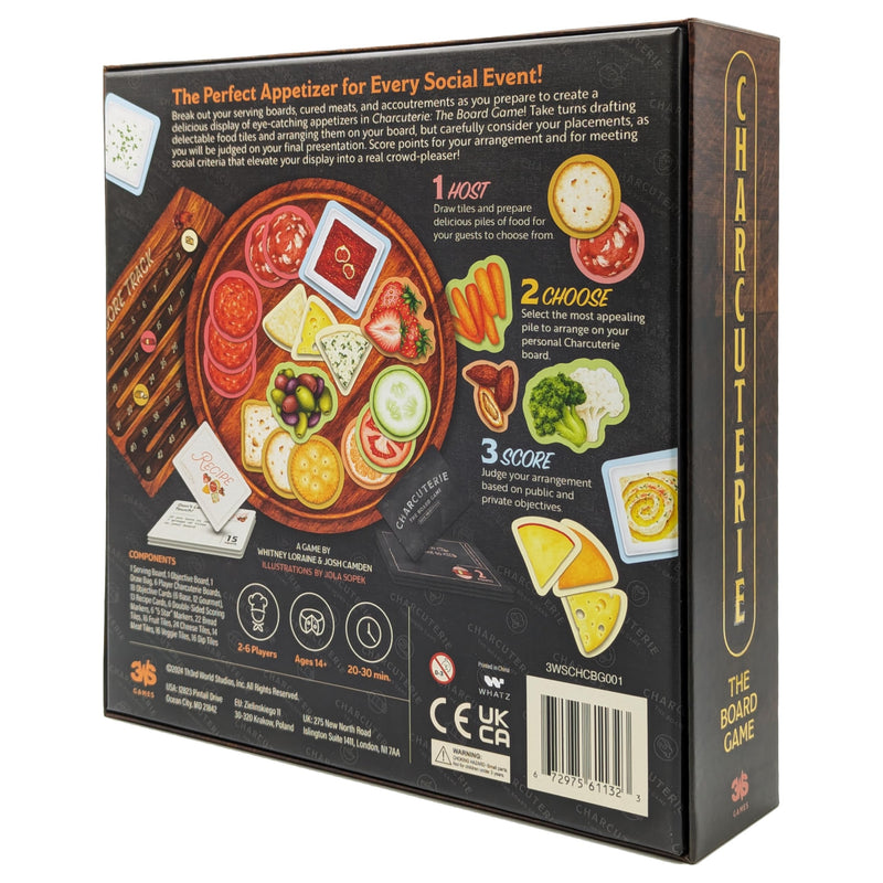 Charcuterie Board Game by 3WS - Deliciously Themed Strategy Game for 2-6 Players, Ages 14+ - Perfect Food Lover&