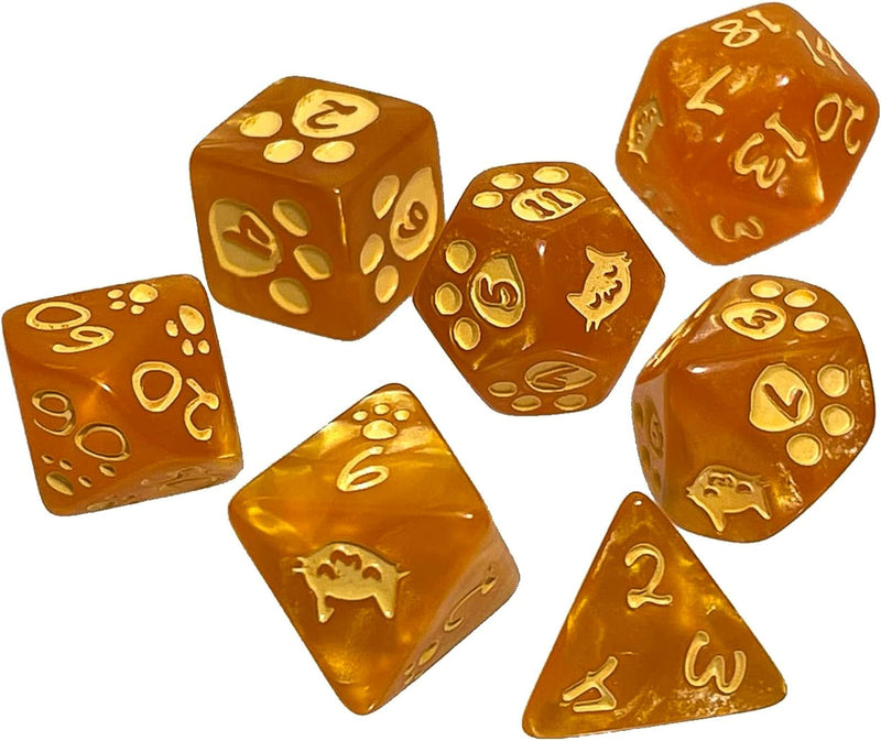 Kitten Polyhedral Dice Set