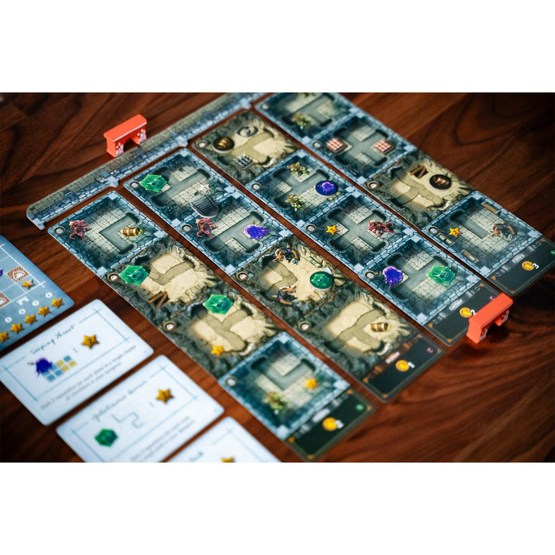 Thunderworks Games - Stonespine Architects | Strategy Board Game | Card-Drafting Dungeon Design | Competitive Tableau Builder | World of Ulos | Ages 10+ | Family Game for 1-5 Players | 45-60 Minutes