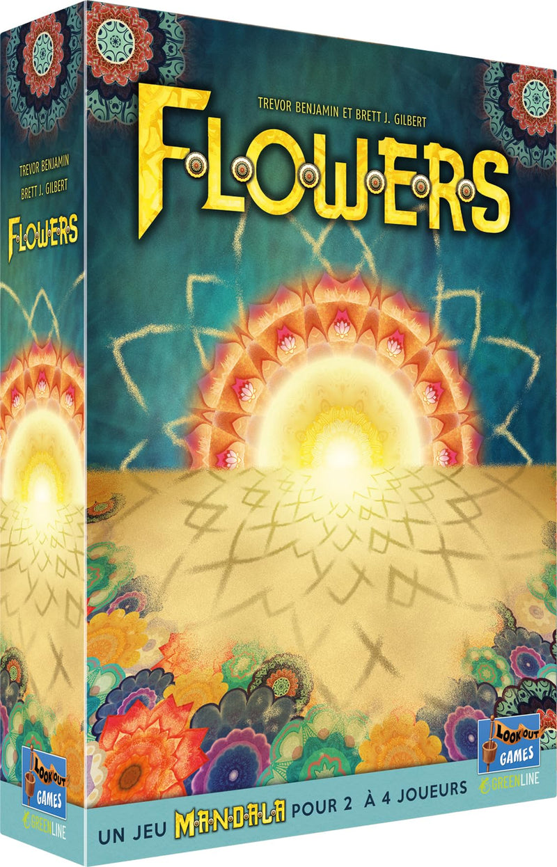 Asmodee Lookout Games Flowers: A Mandala Game - Board Games - Children, Adults and Family Game - For Ages 10+ - 2 to 4 Players - 20 to 30 Min - French Version