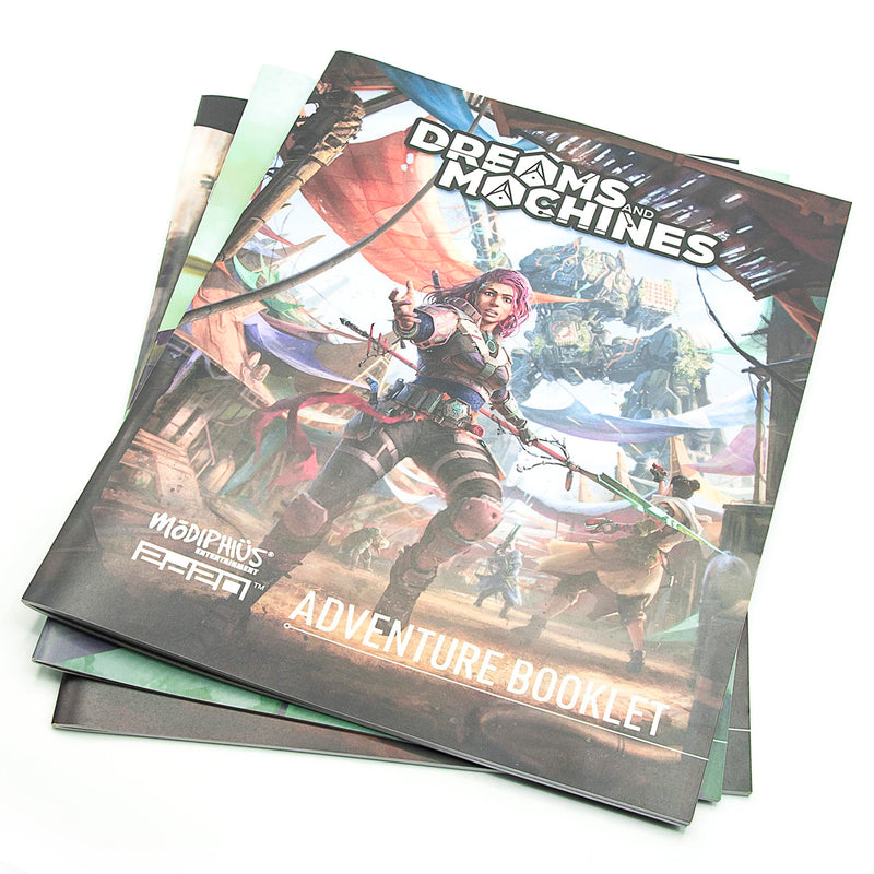 Modiphius: Dreams and Machines: RPG Starter Set to Play & Explore The World of Evera Prime, Booklet, Dice, Cards & More