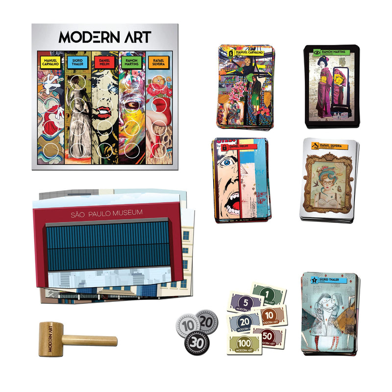 CMON Modern Art Board Game | Art Museum Auction Strategy Game | A Competitive Game of Prediction | Great for Game Night with Adults | Ages 14+ | 3-5 Players | Average Playtime 45 Minutes | Made