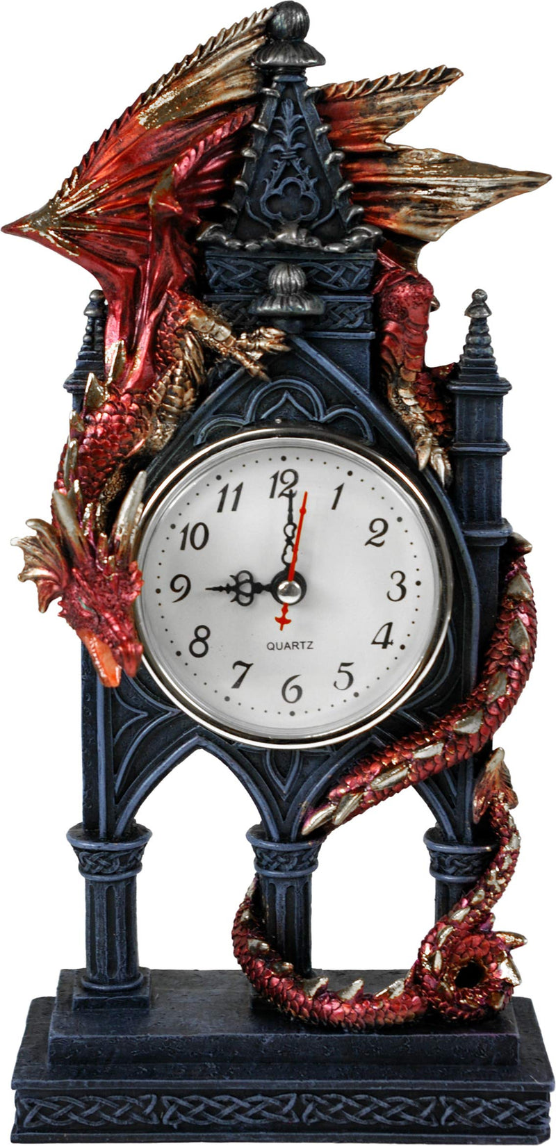 Red Dragon Gothic Fantasy Time Guardian Clock 27.5cm – Mad Distribution ...