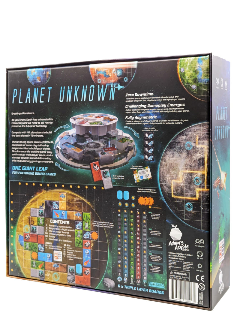 Planet Unknown, Strategy Board Game, for 1 to 6 Players and Ages 10+, Adam&